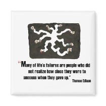 Exam motivational quote by Thomas Edison - magnets