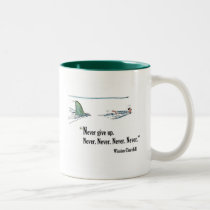 Exam motivational quote by Winston Churchill mugs