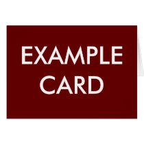 EXAMPLECARD by ZazzleInternalOrder EXAMPLECARD