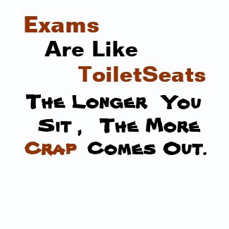 Exams, Are Like, ToiletSeats, The Longer, Sit ,... shirt