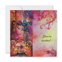 EXCALIBUR 3 , bright red ,pink purple Custom Invites