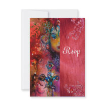 EXCALIBUR , bright red ,blue rsvp Personalized Announcements