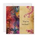 EXCALIBUR , bright red ,pink purple parchment invitations