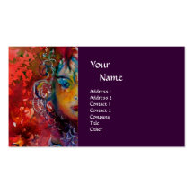 EXCALIBUR purple fuchsia blue red pink white Business Card Template