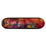 EXCALIBUR ,red purple blue Skate Deck