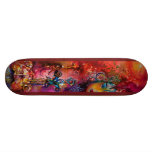 EXCALIBUR ,red purple blue Skateboard Deck