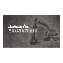 Excavating Business Cards