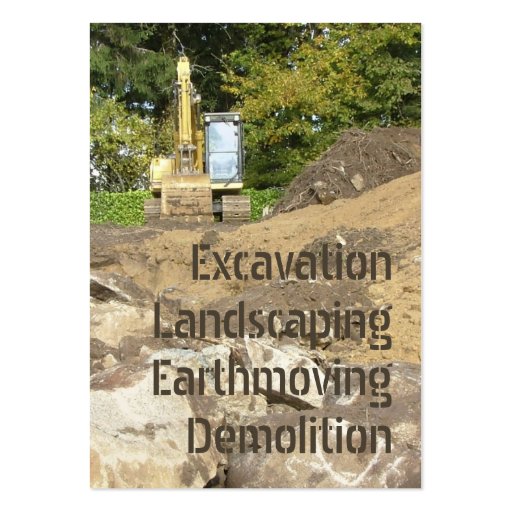 Excavator business card (front side)