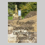Excavator business card business cards