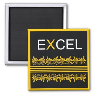 Excel - One Word Quote For Motivation magnet