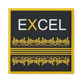 Excel - One Word Quote For Motivation magnet