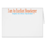 Excellant Housekeeper Funny Humorous Cards