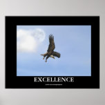 Excellence Bald Eagle Motivational Poster