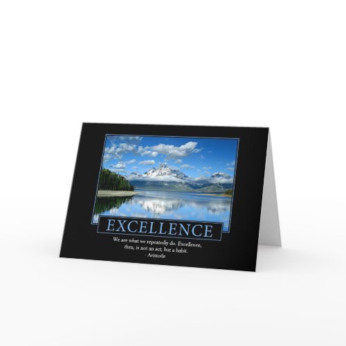 Excellence Greeting Cards card