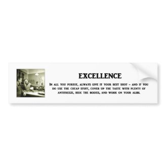 excellence-in-all-you-pursue-always-give-it-your bumper sticker