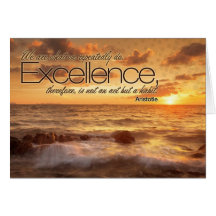 Excellence is Habit Inspirational Note Card