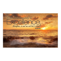 Excellence is Habit Inspirational Poster Print