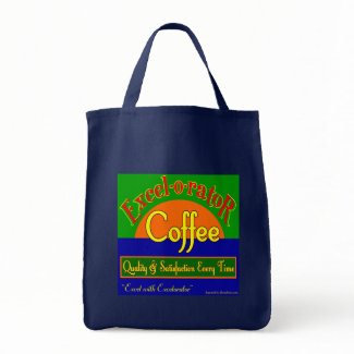 Excelorator Coffee Retro Label Art bag