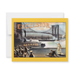 Excelsior 1883 Brooklyn Bridge New York Custom Announcement