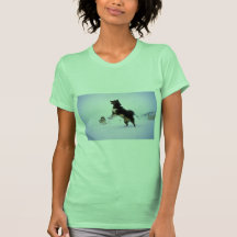 Excited sled dog shirt