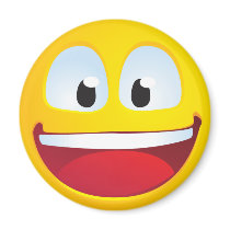 Excited Smile Fridge Magnet