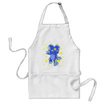 Excited Starry Acara with star burst aprons