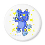 Excited Starry Acara with star burst Refrigerator Magnets