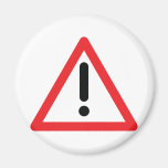 exclamation mark traffic icon fridge magnets