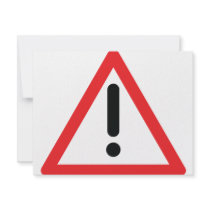 exclamation mark traffic icon invitations