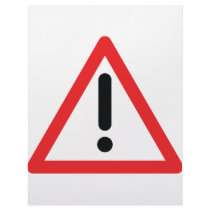 exclamation mark traffic icon customized letterhead