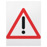 exclamation mark traffic icon letterhead