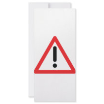 exclamation mark traffic icon rack cards