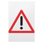 exclamation mark traffic icon stationery design