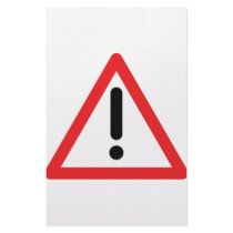 exclamation mark traffic icon stationery design