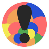 Exclamation Point Psychedelic Sticker by StickerStore Exclamation Point Psychedelic Sticker