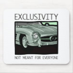 Exclusivity is an old vintage gullwing car mouse pad