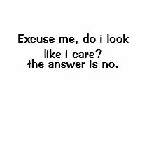 Excuse me, do i look like i care? The answer is no T-shirts