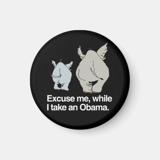 Excuse me while I take an Obama -.png Magnet