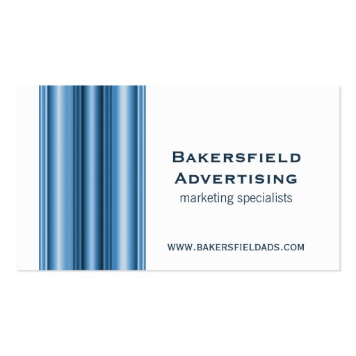 Executive Bars Business Card, Bright Blue