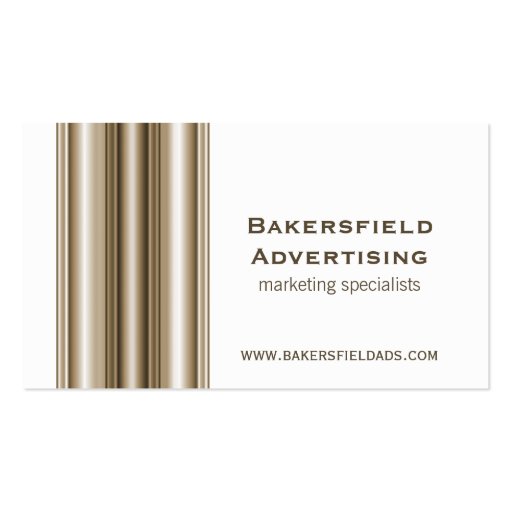 Executive Bars Business Card, Champagne (front side)