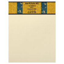 "Executive Blue and Gold" letterhead