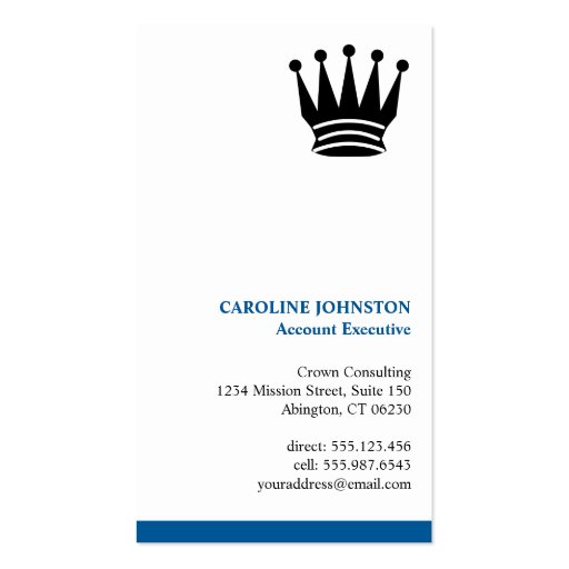 Executive blue stripe custom logo professional business card templates (front side)