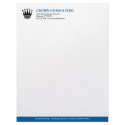 Executive blue stripe custom logo professional letterhead