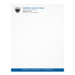 Executive blue stripe custom logo professional letterhead design