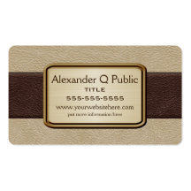 Executive Brown and Tan Business Card Template