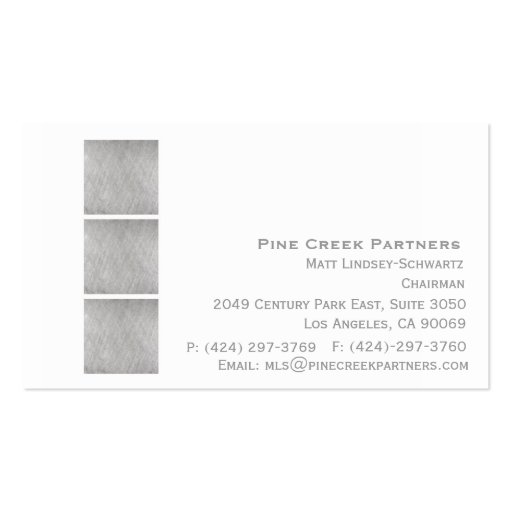 Executive Business Card (front side)