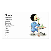“Executive drinking tea”/ Business Card