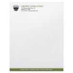 Executive green stripe custom logo professional letterhead template