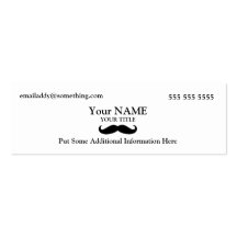 Executive Mustache Business Card