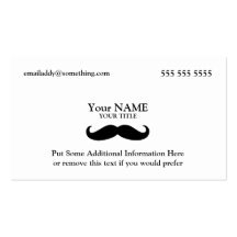 Executive Mustache Business Card Template
